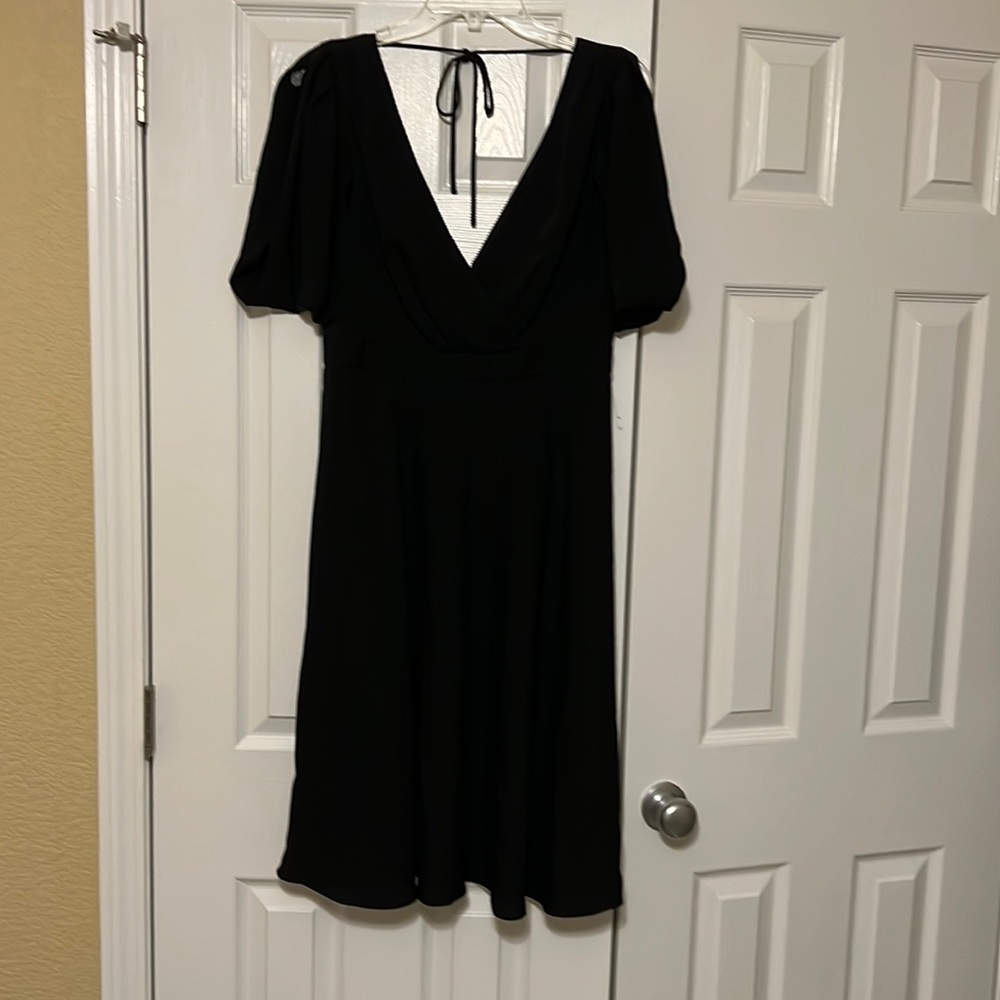 Black lined cocktail dress NEW